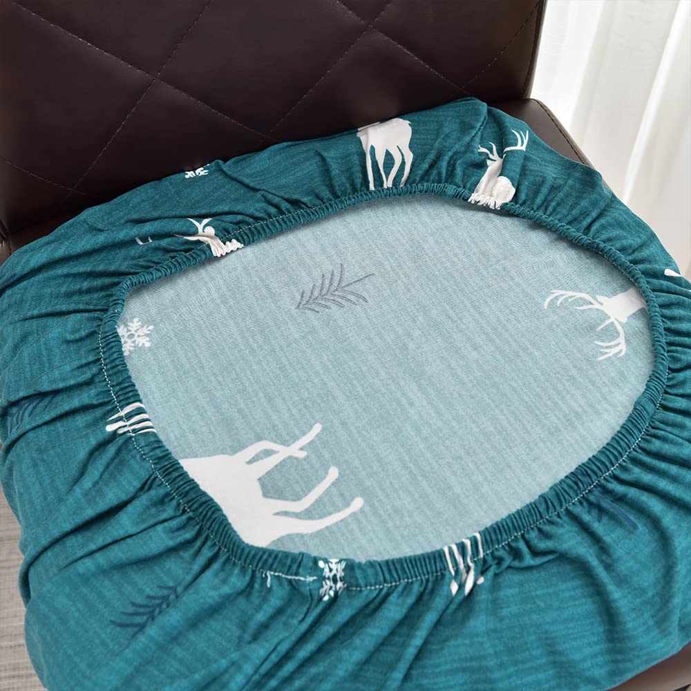 Juego de 2 fundas elásticas para taburetes de bar, fundas protectoras para sillas de bar con respaldo corto para cocina, taburete de bar, pub