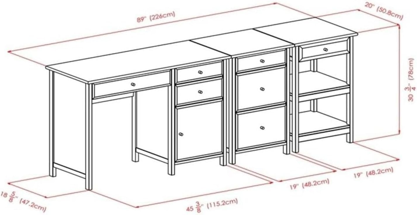 Delta 3-pc Home Office Set Stylish Practical Home Office Furniture Set Includes Desk Chair and Storage Unit Wooden Construction with Clean White Finish Ideal for Small Spaces or Apartments