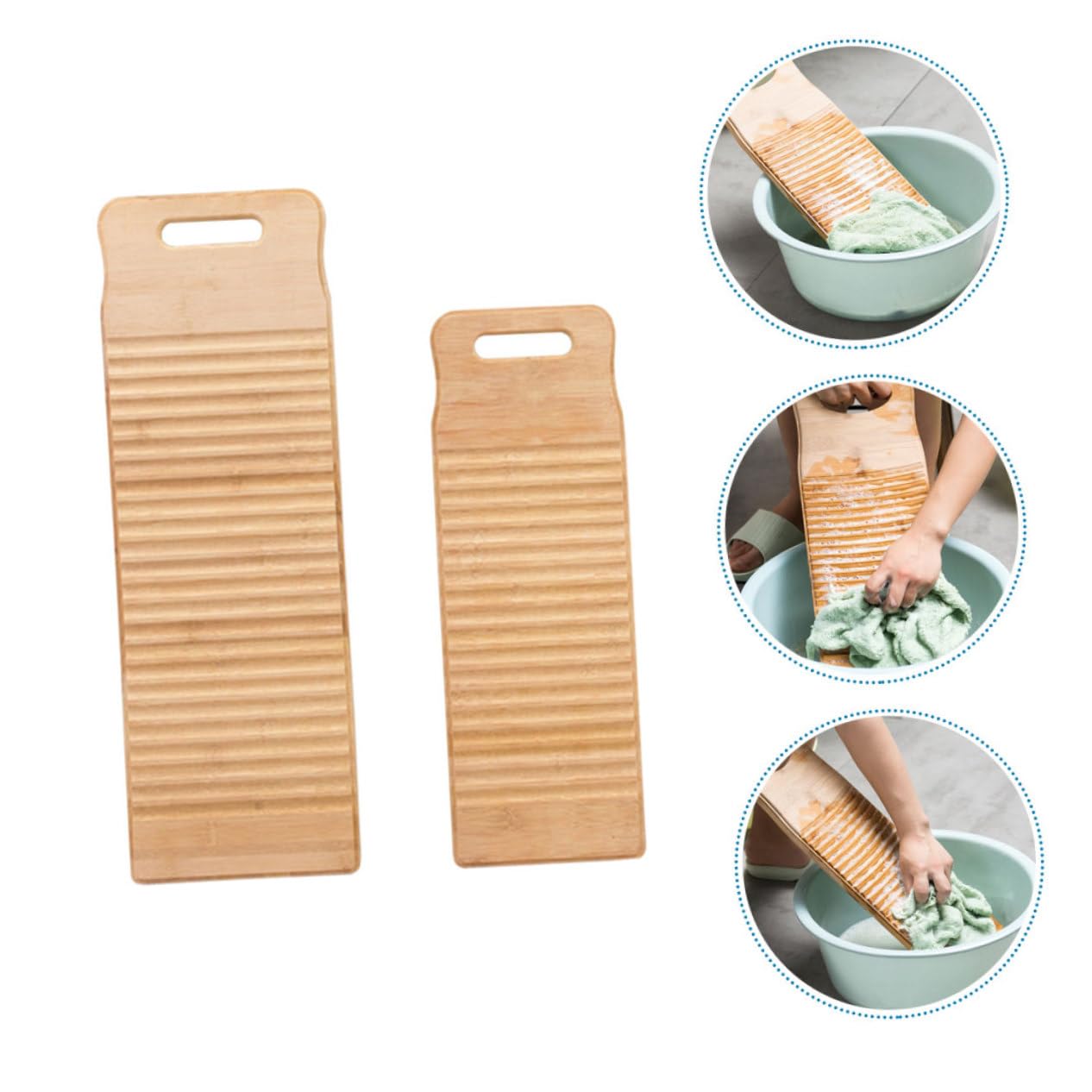 Toddmomy 2stücke Holzwaschbrett Zum Handwaschen Von Wäsche Bambus Waschbrettinstrument Für Wäschereinigung Handwaschbrett Mit Aufhängevorrichtung Für Reisen Und Zuhause