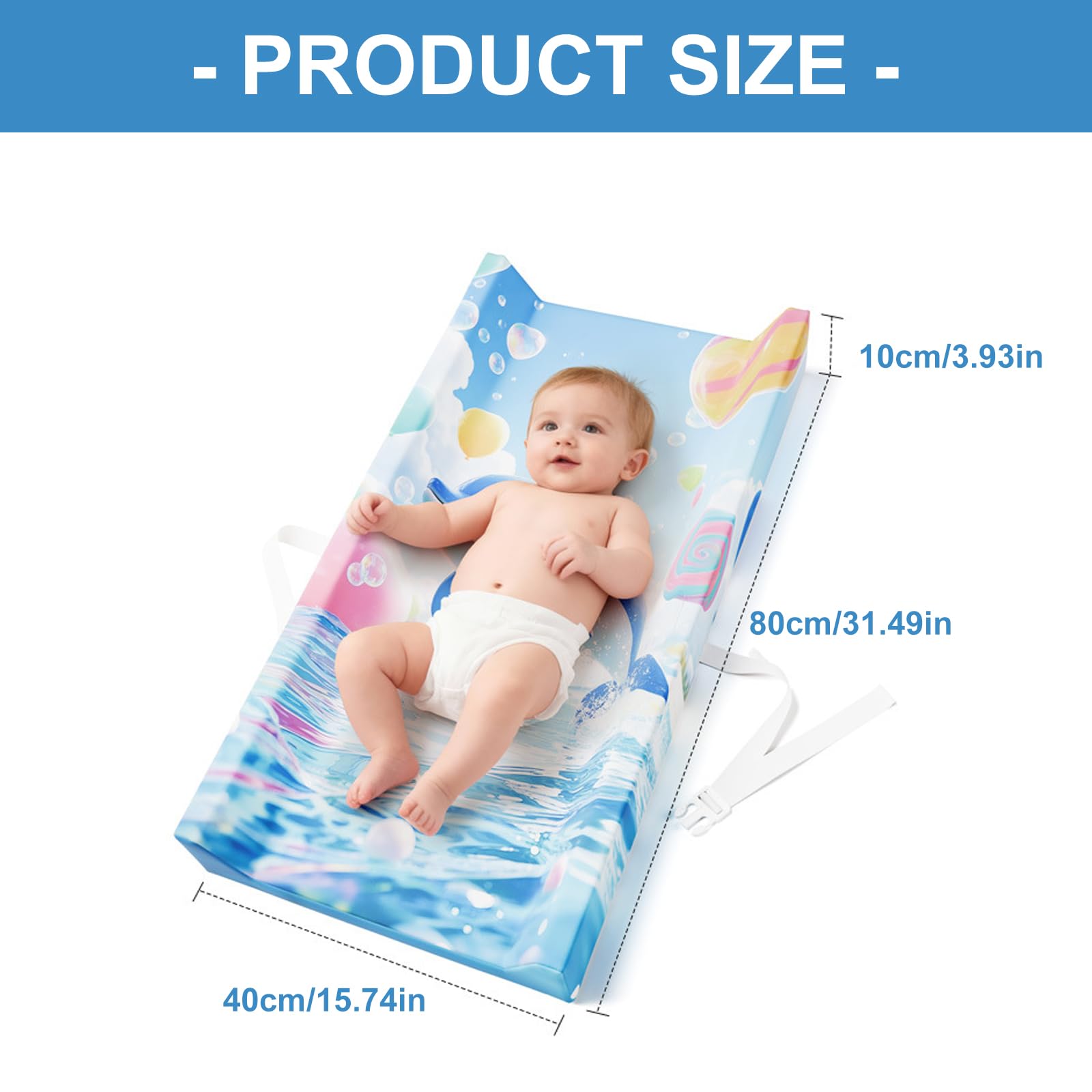 Wickelunterlage für Babys, mit Cartoon-Aufdruck, bequem, einfache Installation, leicht zu reinigen
