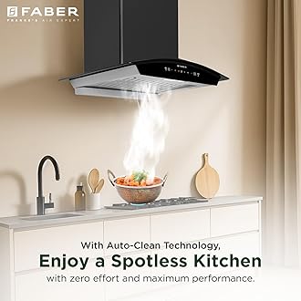 Faber Hood Creso 60cm 1500 m³/hr Filterless Autoclean Chimney | Touch & Gesture Control | Built In Oil Collector | 12Yr Motor, 2Yr Comprehensive Warranty by Faber | HOOD Creso XL IN HC SC FL LG 60