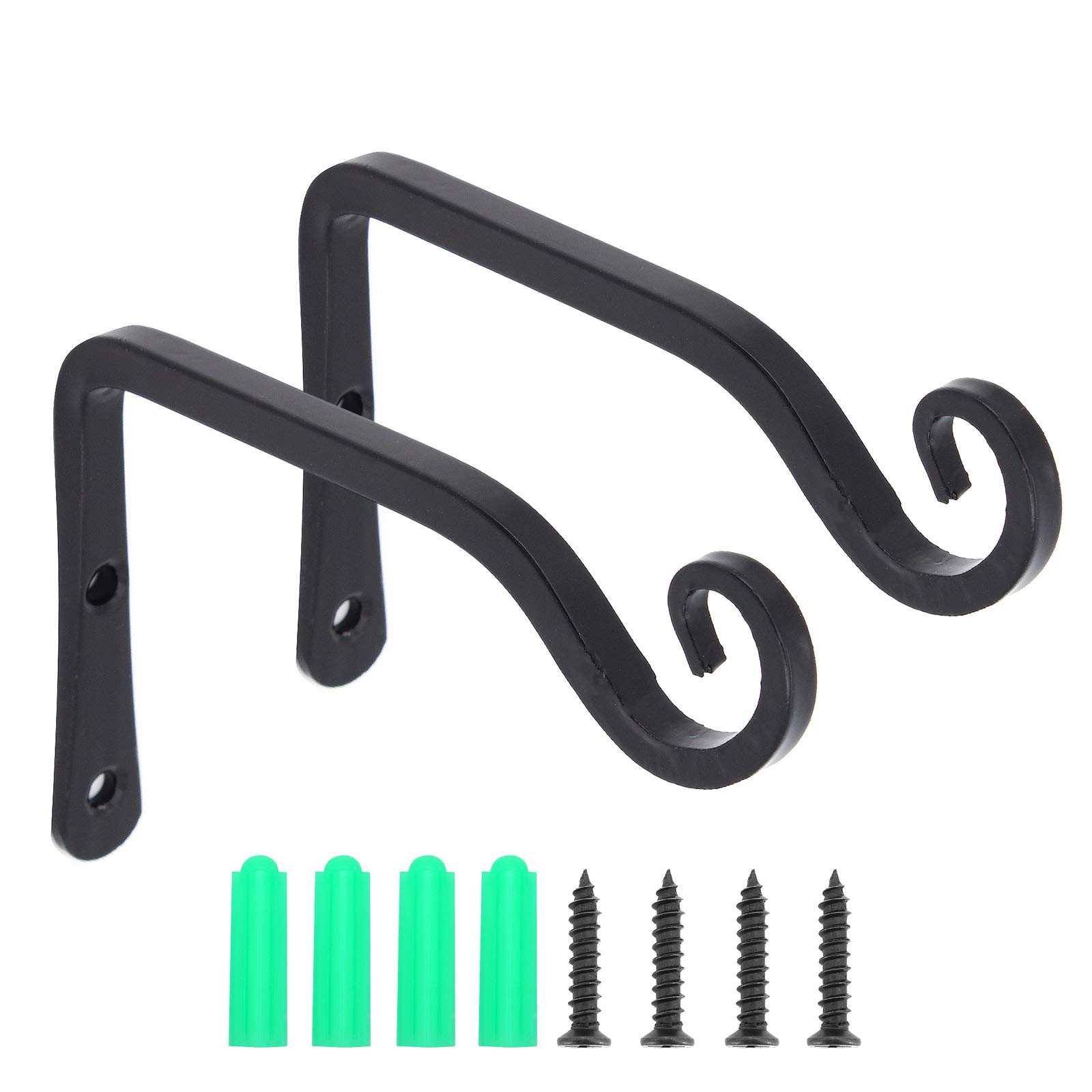 Ganci Da Parete Decorativi Per Piante - Set Di 2 Staffe In Ferro Per Appendere Vasi, Cesti E Lanterne - Foto 10