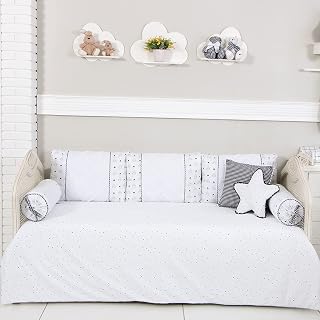 Sofá Cama 8 Peças New York Mini Triângulo Colorido, Biramar Baby, Colorido