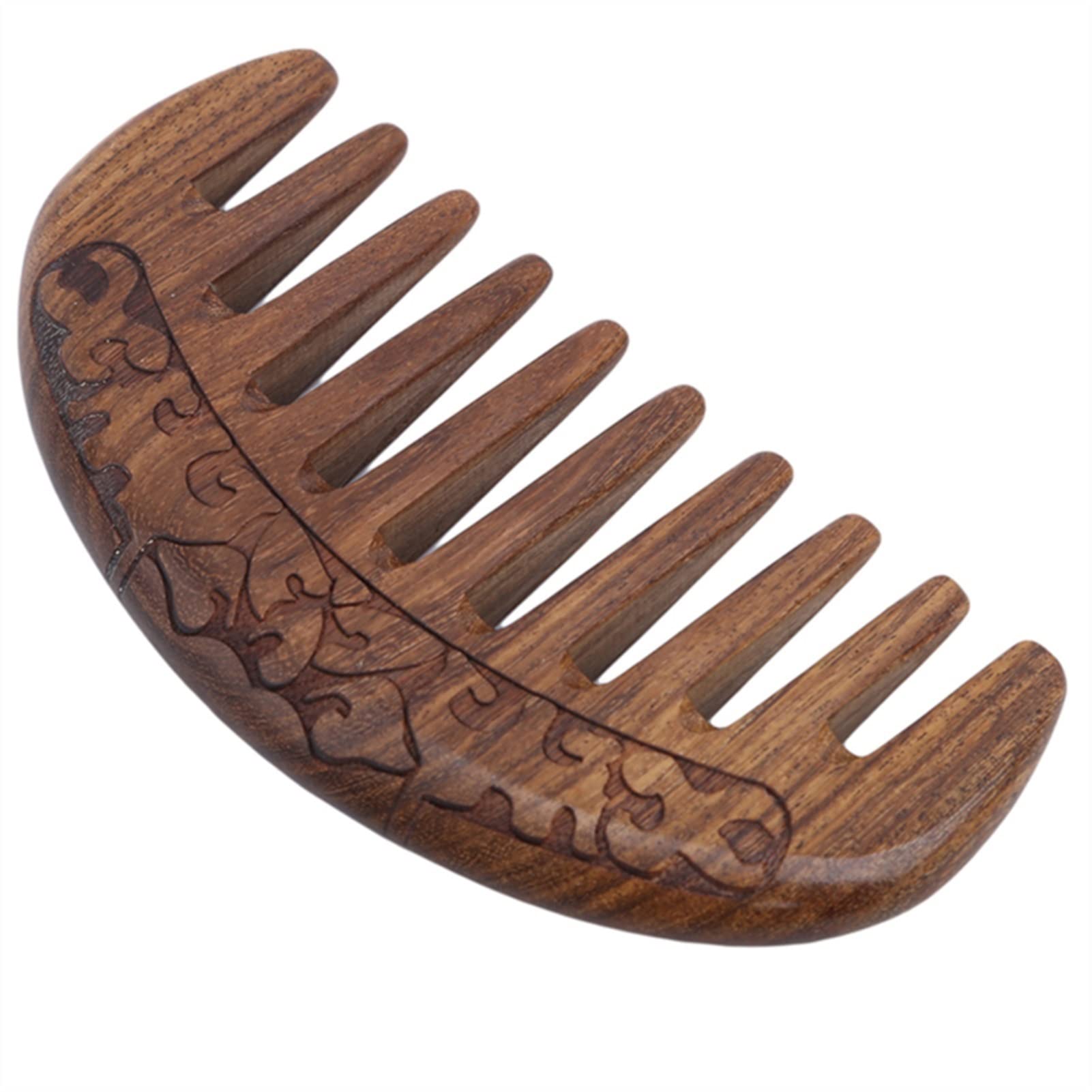 MRKU Peines para el Cabello Peines de Bolsillo de Madera Peines de Dientes Anchos Peines para Barba Herramientas para peinar el Cabello Peines delicados Cepillo para el Cabello