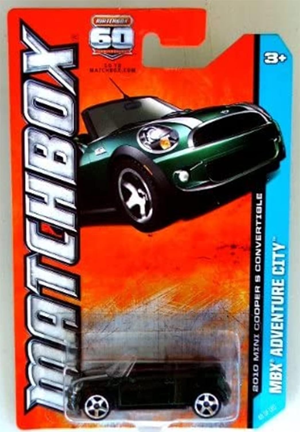 2010 Mini Cooper S Convertible (Green) Diecast Car (Matchbox)(2012)