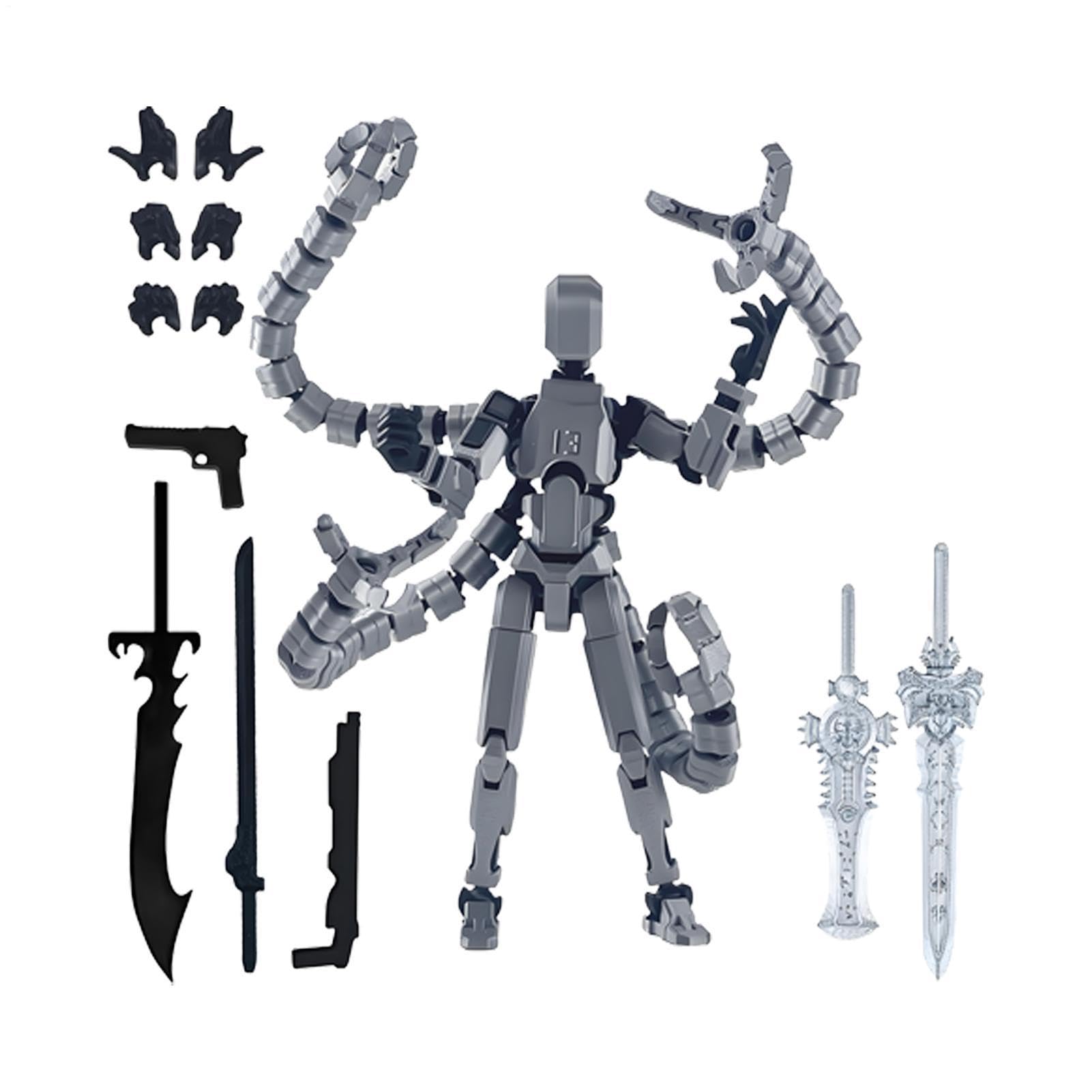 3D Printed Action Figure | Jointed Figure Model | Jointed Movable Design Toy For Game Lovers Kids Teens Bookshelf Nightstand Collectors Workstation