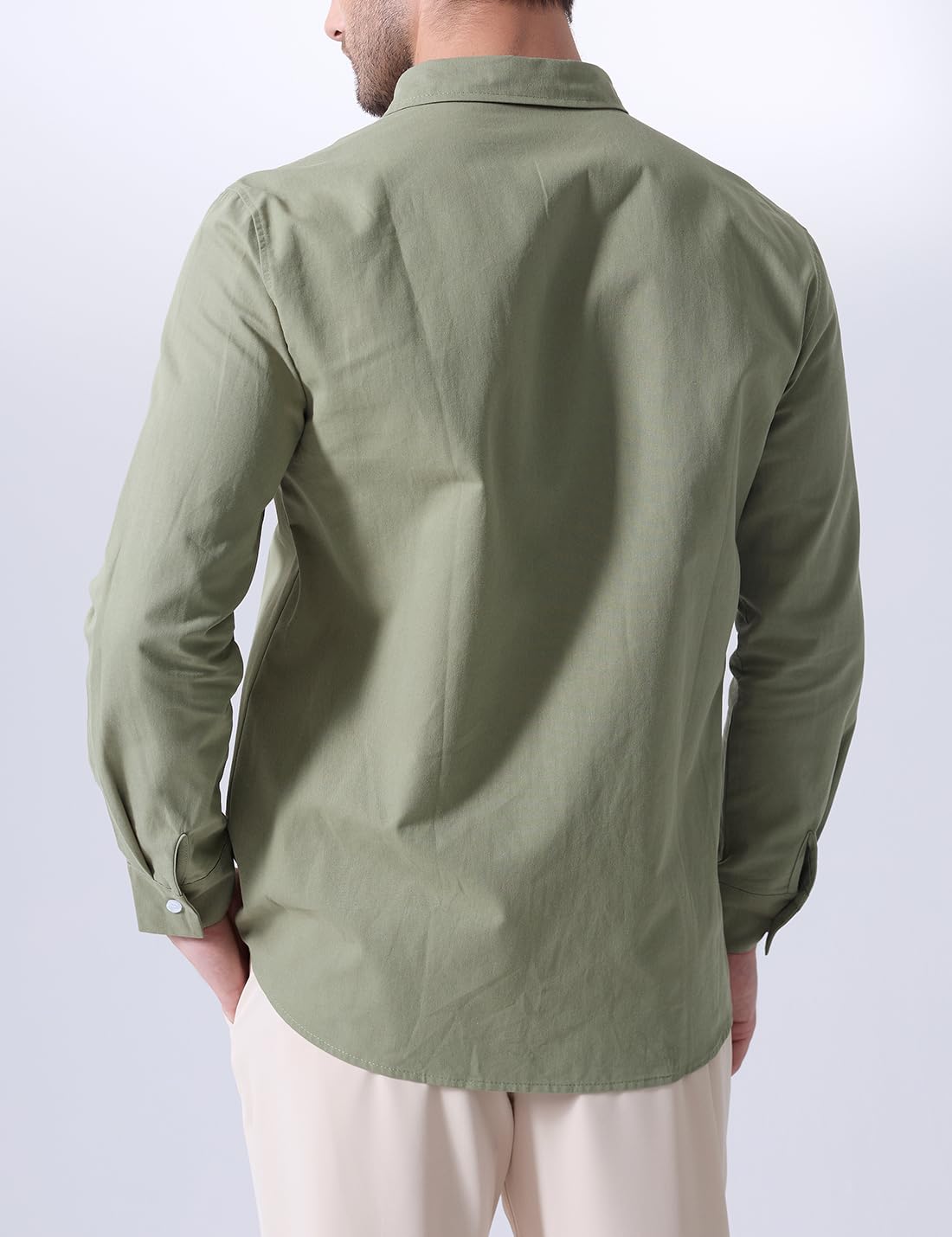 Mens Denim Shirt Long Sleeve Button Down Shacket Work Western Shirts Regular Fit Cowboy Casual Blouse - Image 4