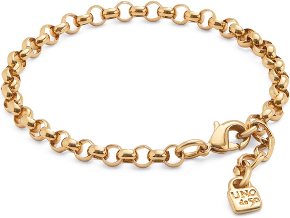 Uno de 50 Chain Link Bracelet, Rolo Style, Ser Fascinante Collection 7" Adustable to 8" - Image 3
