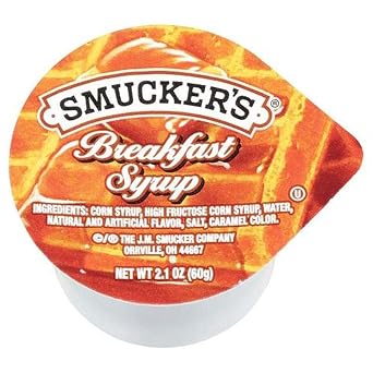 Smuckers Breakfast Syrup, 2.1 Ounce Pack of 100