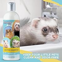 Vista 5 de Critter Champú para mascotas pequeñas, champú sin fragancia de animales pequeños de 17 onzas y sin detergente, champú para piel sensible