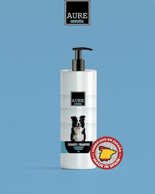 Foto 3 de 5 de AURE - Champú Acondicionador para Perros y Gatos 2 L. Champu Perro 2 en 1 con Provitamina E, pH Neutro…