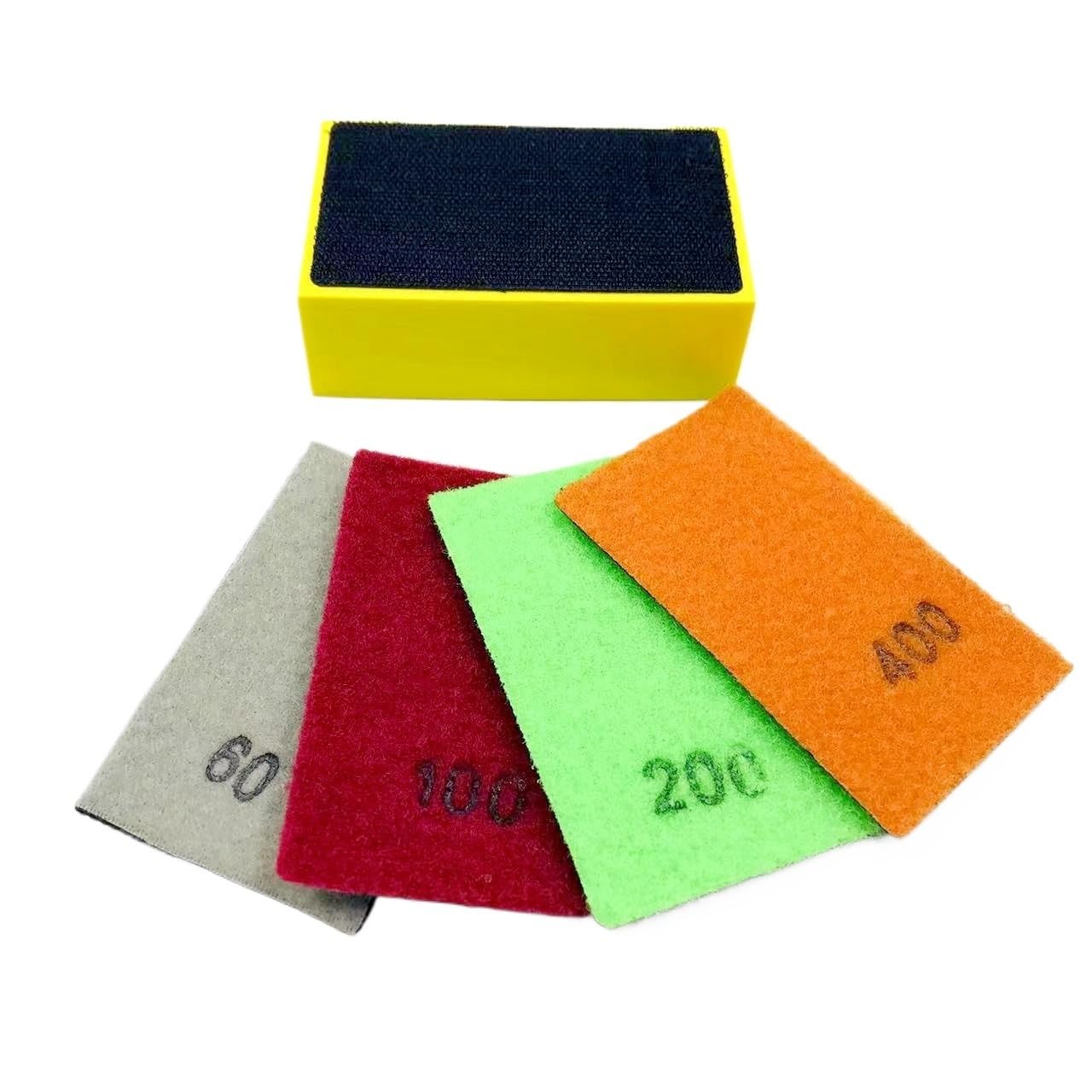 Diamond Hand Polishing Pads Tile Glass Abrasive Grinding Block Pad Stone Marble Sanding Disc Polisher Tools(5PCS)
