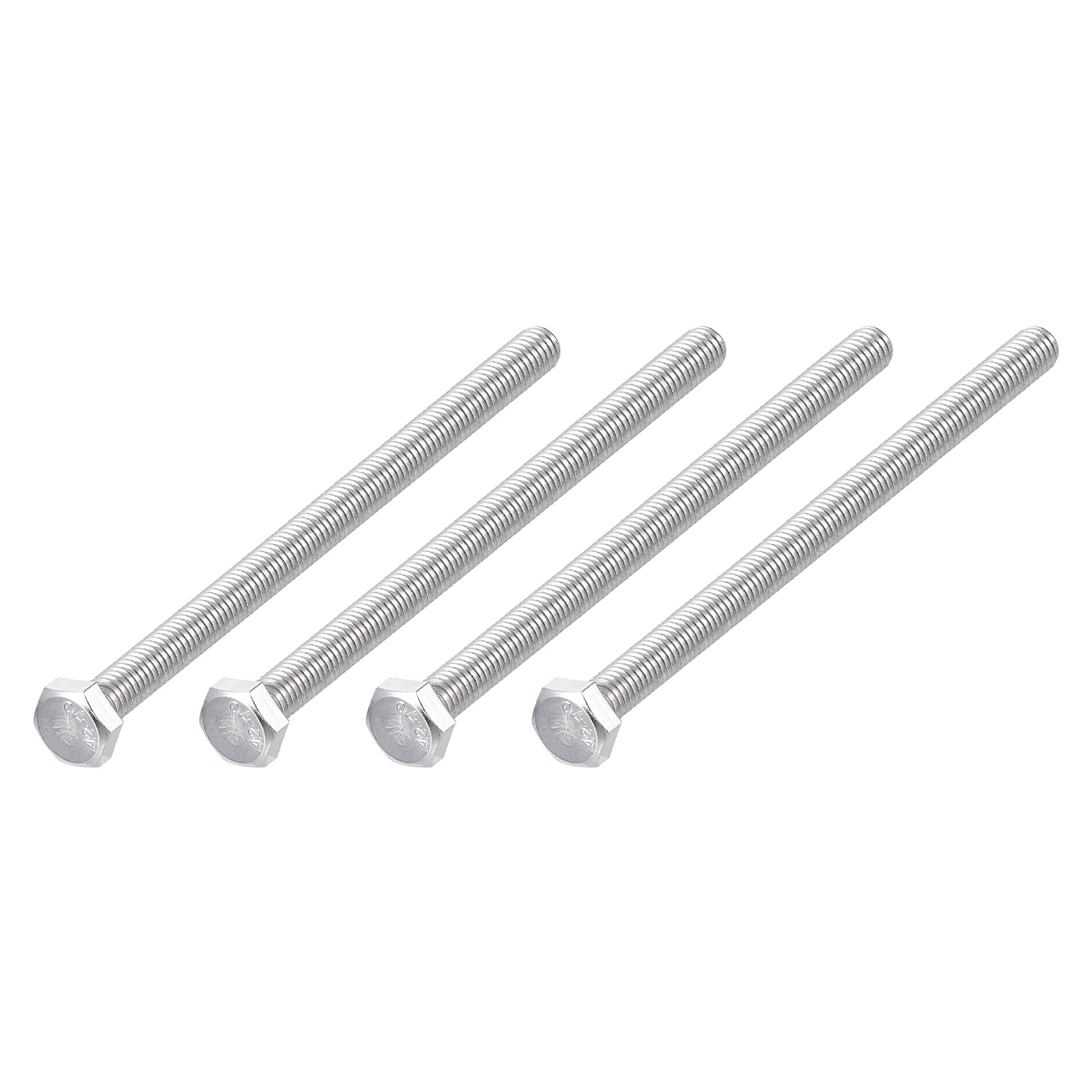 METALLIXITY Hex Bolts (M6-1x150mm) 4Pcs, 304 Stainless Steel Coarse Fully Threaded Hex Head Screw Bolt Machine Screws