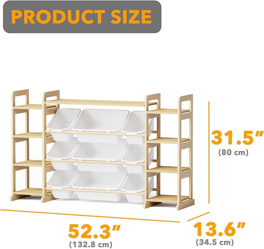 Amazon.com: SpaceAid Large Toy Storage Organizer 9 Shelves 9 Bins
