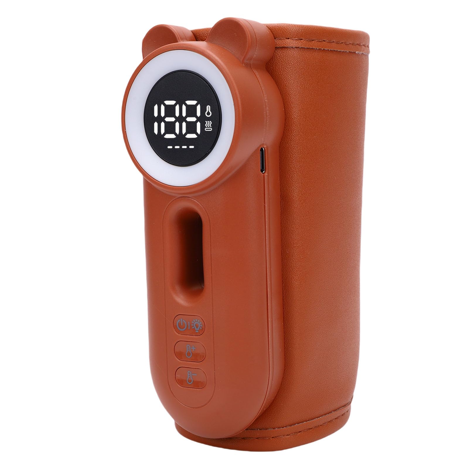 Scaldabiberon, Scaldabiberon Portatile con Display Digitale a Temperatura Costante, con Display Digitale con Gancio Regolabile e Cinghia Ad Luce Notturna per i Viaggi a Casa