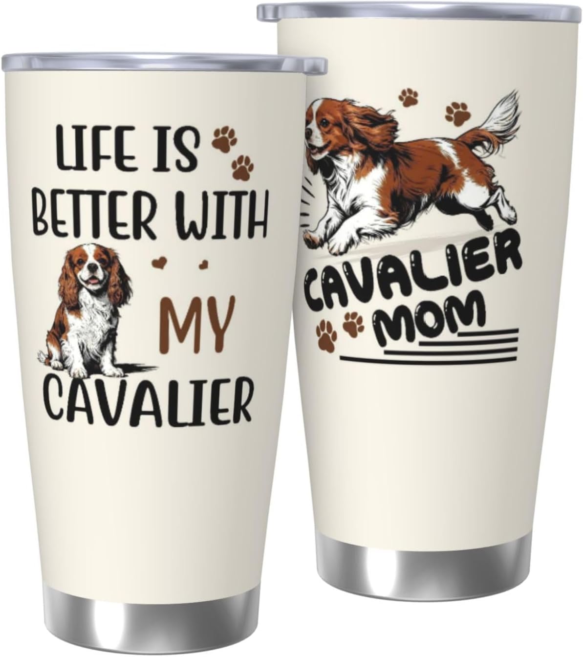 Best Cavalier King Charles Spaniel Gifts for Women, 20 Oz Cavaliers Dog Lover Travel Tumbler Mugs with Cavaliers, Cavalier Mom Coffee Mug Gift - Image 7