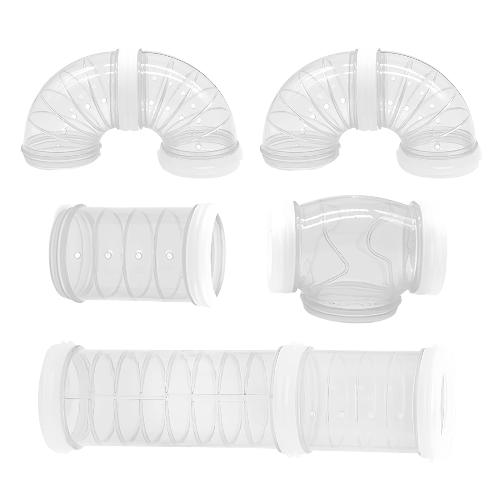 Tubos de Túnel de Juego para Hámster, Pista Transparente Surtida y Accesorios para Expandir el Espacio