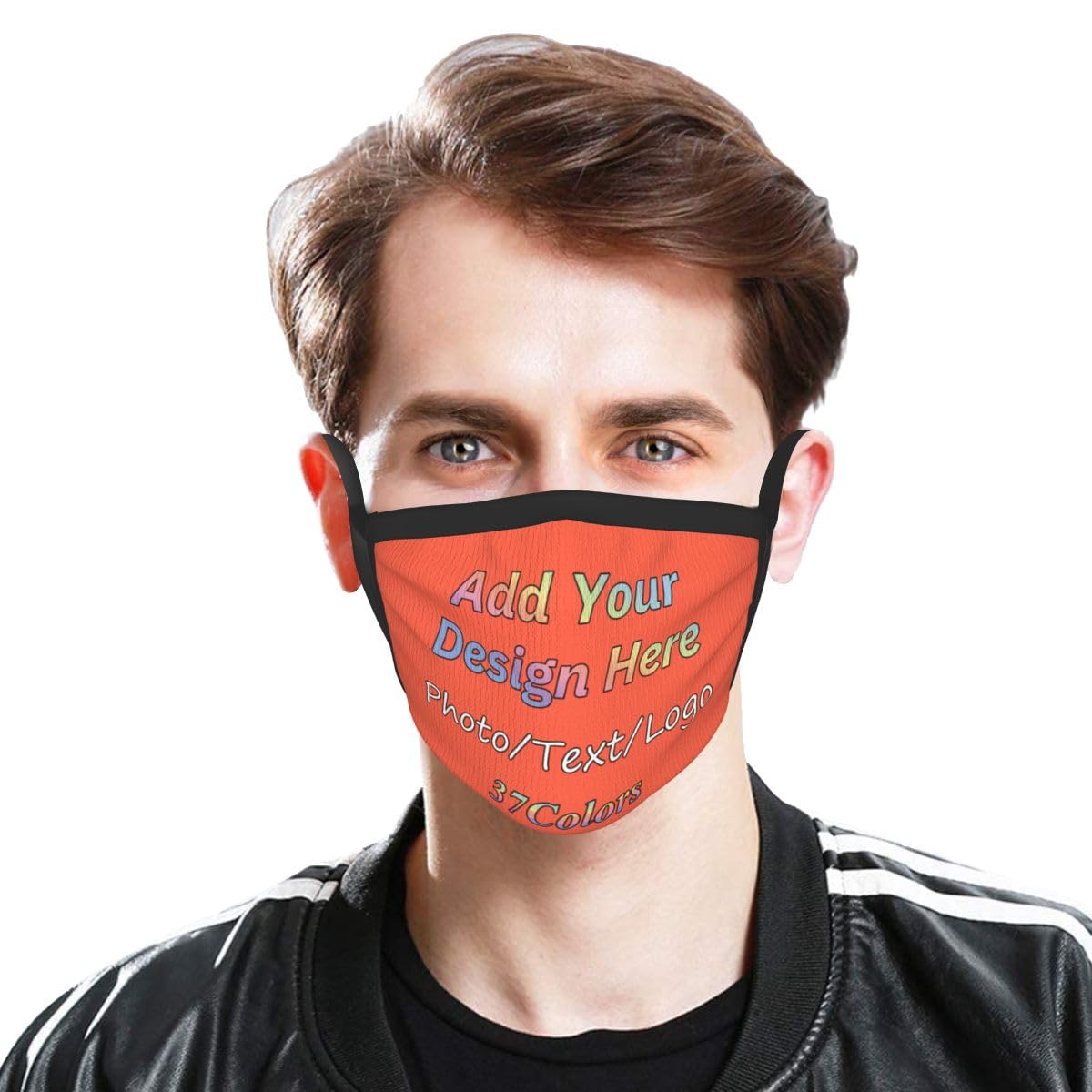 Asudfjgh Custom Mesh Face Masks, Personalized Design with Your Own Text/Image/Logo, Breathable Fabric Mask for Sports Outdoor Use Adult, Tomato