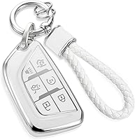 Vista 49 de Funda para Llavero de Audi con Accesorios de Llavero de Cuerda Trenzada de Metal, Estuche Suave Mejorado para Llave A3 A6-A8 E-Tron S3 RS6-7 SQ7-8