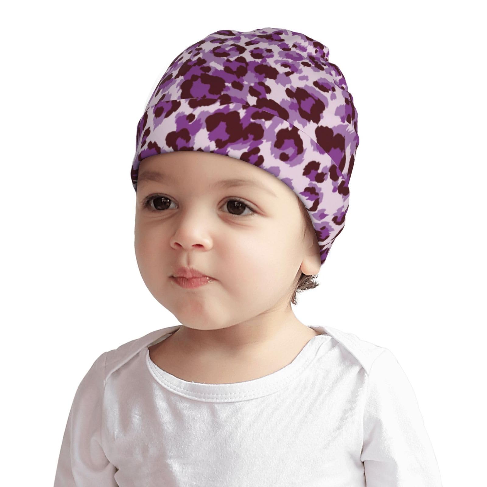 Rqzwdq Leopard Stripes Kids Beanie Hats Warm Knit Beanie Cap Skull Caps Gifts Decor for Boys Girls