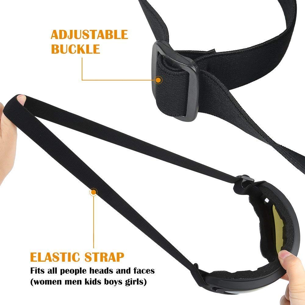 GUSTAVE® Uv400 Windproof X400 Goggles Motorcycle Glasses for Outdoor Riding (Yellow) - Image 4 thumbnail