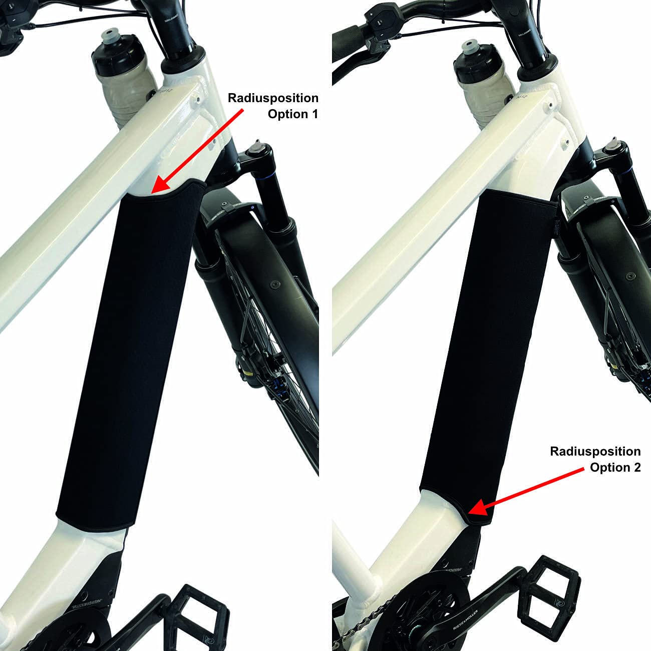 NC-17 Universele beschermhoes voor e-bike, standaard voor accu in de onderbuis, thermocover, zwart, geschikt voor buisomvang van 30 cm tot 38 cm