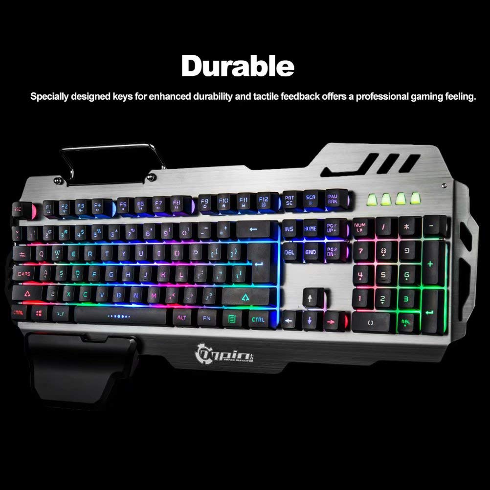 7pin PK-900 Gaming tastiera RGB retroilluminazione tastiere dei Computer con telefono cellulare titolare poggiapolsi per Gamer LOL overwatch DOTA 2