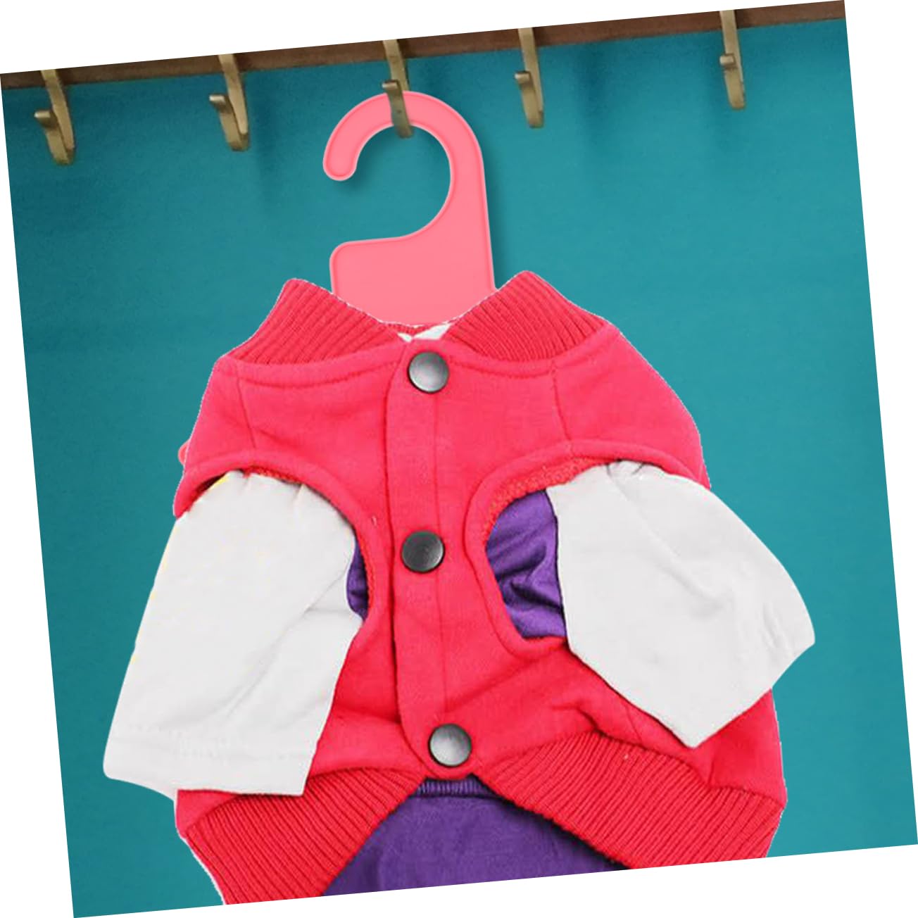 Happyyami 8pcs Small Plastic Pet Clothing Hanger Dog Accessories Dog Skirt Hangers Pet Clothes Hanger