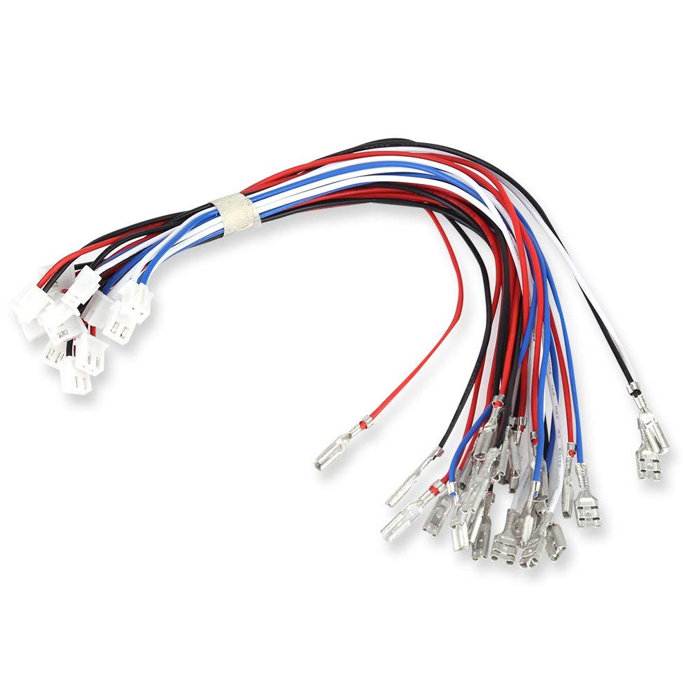 DIY Game Button Kit with USB Encoder 8-Way Joystick 10 Buttons for PC Gaming Accessory