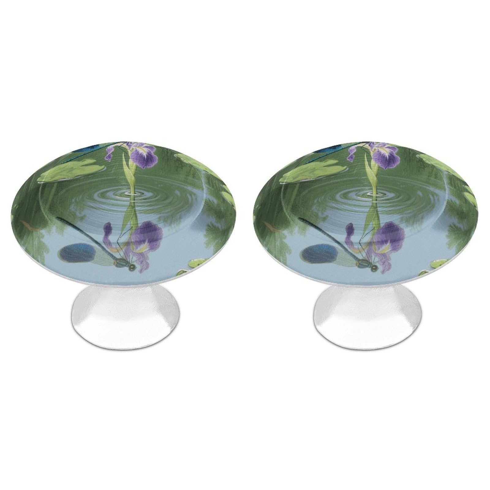 Vstadank Style Dragonflies Drawer Knob Nice Bathroom Cabinet Knob Round Cabinet Pull Stainless Steel Cabinet Handle Circle Drawer Handle Modern Drawer Pull For Wardrobe Cupboard 2 Pcs