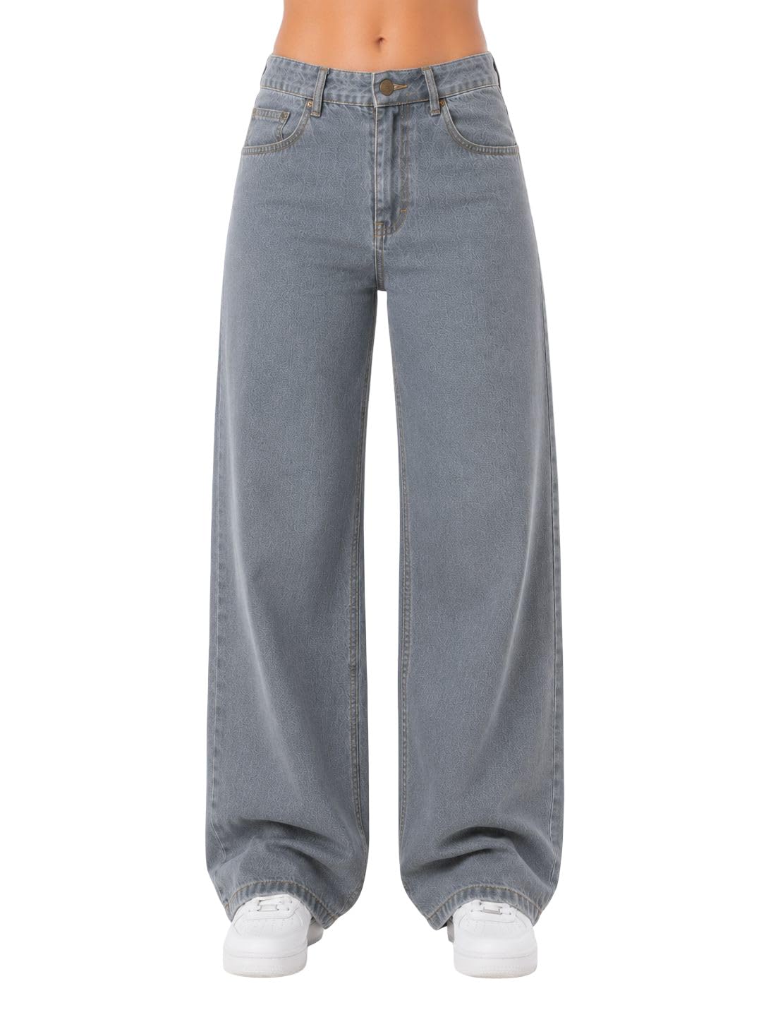 Women’s High Rise Wide Leg Denim Jeans for Women | Stretchable Comfortable Fit | Classic 5 Pocket Design | Casual Everyday Wear | Trendy Fashion-picture-11