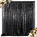 4FTx8FT BlackÂ SequinÂ Backdrop,SequinÂ PhotoÂ BoothÂ Backdrop,SparklingÂ PhotographyÂ PropÂ Shimmer Backdrop Curtain for Birthday Party Decoration