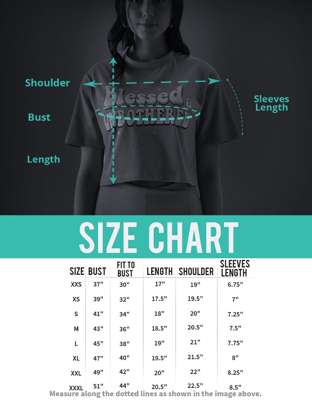 The Souled Store Blessed and Unbothered - Camisetas de manga corta para mujeres y niñas, cuello redondo, estampado gráfico morado, de algodón, de gran tamaño