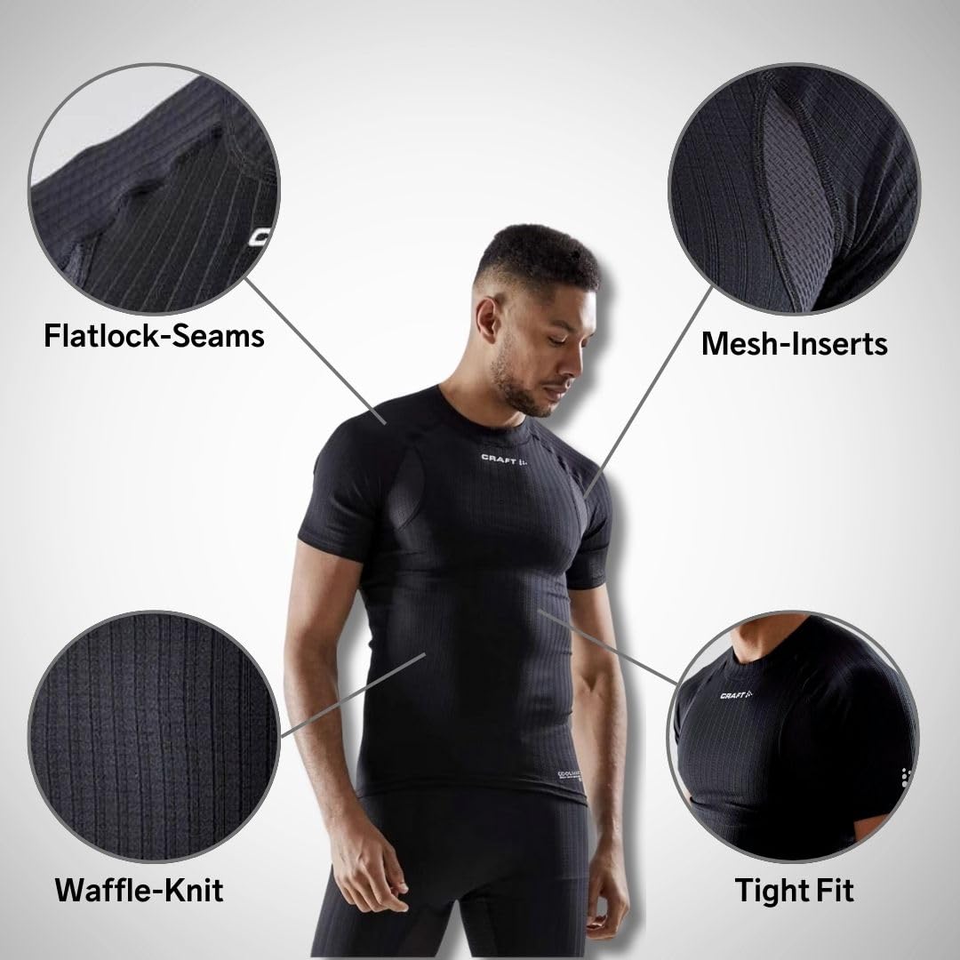 Craft Active Extreme x okrągły dekolt z krótkim rękawem baselayer męski
