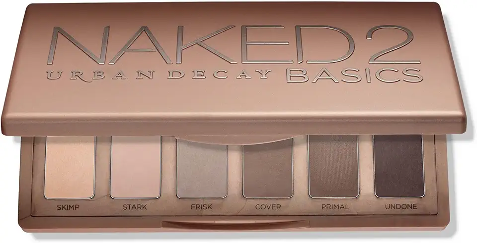 URBAN DECAY Naked 2 Basics Mini Eyeshadow Palette - 6 Matte Nude Shadows, Multi-Use Powder for Eye, Contour, or Brows, Ultra-Blendable Cool-Tone Neutrals, Long-lasting Wear, Travel Makeup with Mirror