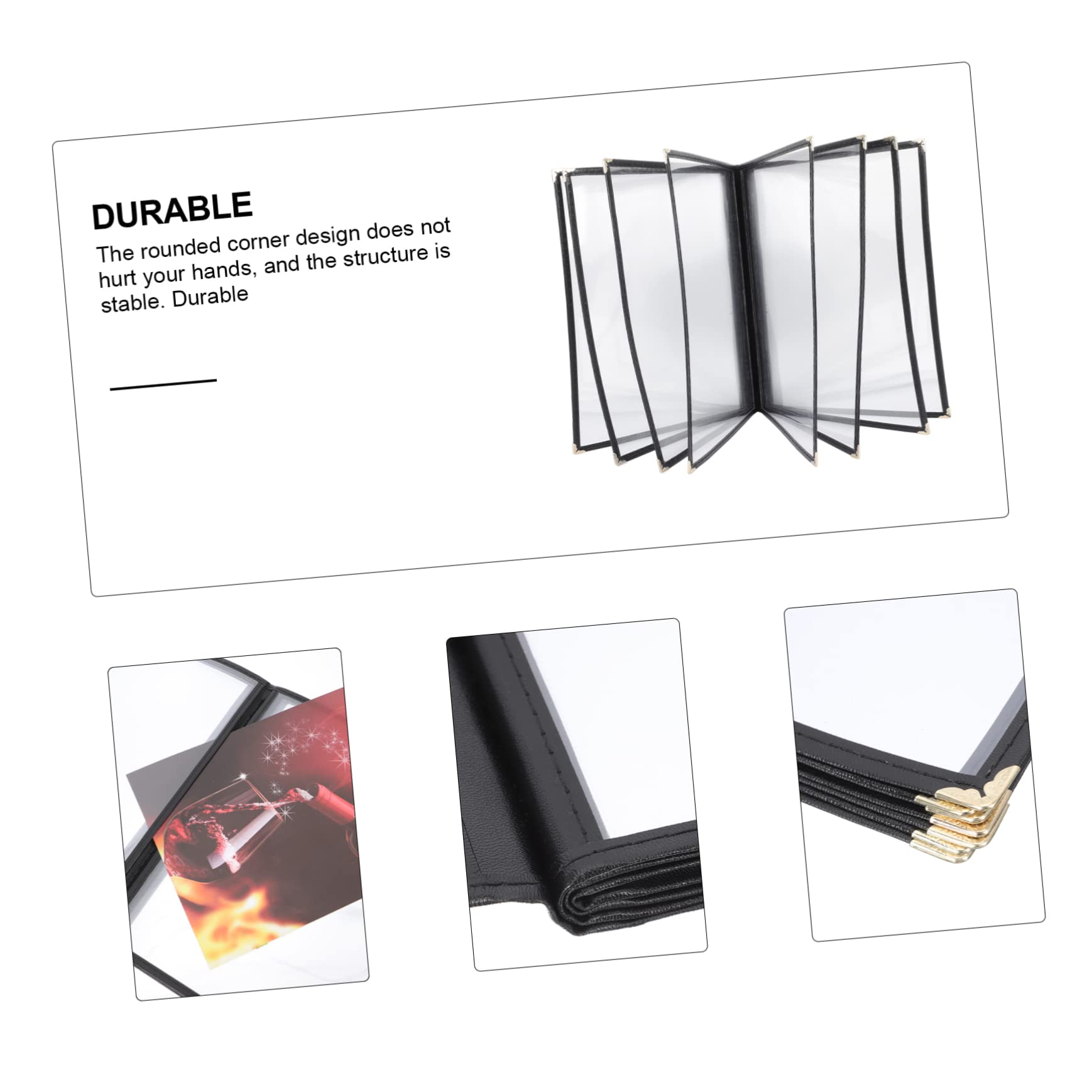 PRETYZOOM Restaurant Menu Covers Waterproof Menu Protectors Recipe Book Cover Small Binder Material