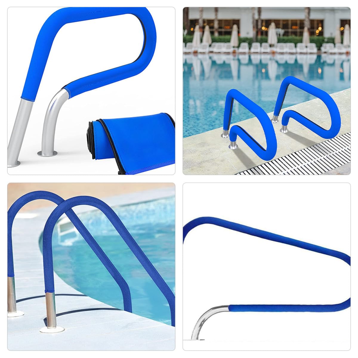 SHINEOFI Handlauf Überzug aus Neopren Verstellbare Pool Handlaufabdeckung mit Anti Rutsch Funktion für Schwimmbecken und Leiter als Poolhandlauf Hülle