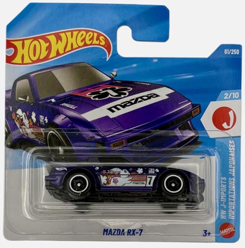Hot Wheels - Mazda RX-7 - JJJ29 - HW J-Imports 2/10 - Short Card - Purple - Official Licensed Model - Mattel 2026 (61/250) - 1:64