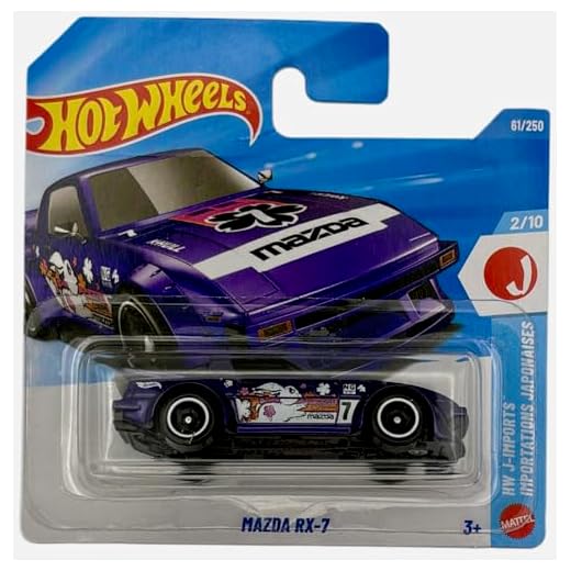 Hot Wheels - Mazda RX-7 - JJJ29 - HW J-Imports 2/10 - Short Card - Purple - Official Licensed Model - Mattel 2026 (61/250) - 1:64