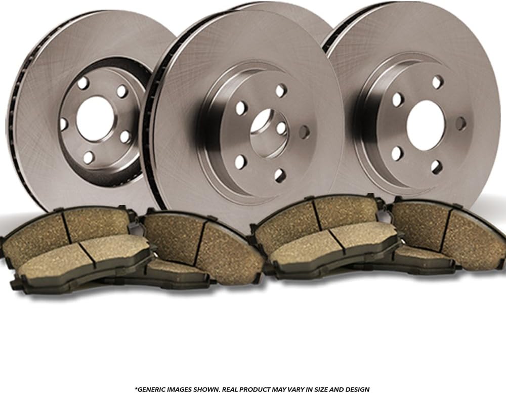 Front + Rear Rotors Ceramic Pads OE SPEC Disc 2003 Mitsubishi Montero 3