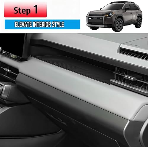 Miniatura 3 de Anti Slip Storage Mat for RAV4 2026 Silicone Black Central Control Dashboard Storage Tray 1 PCS Interior Decoration RAV4 Accessories