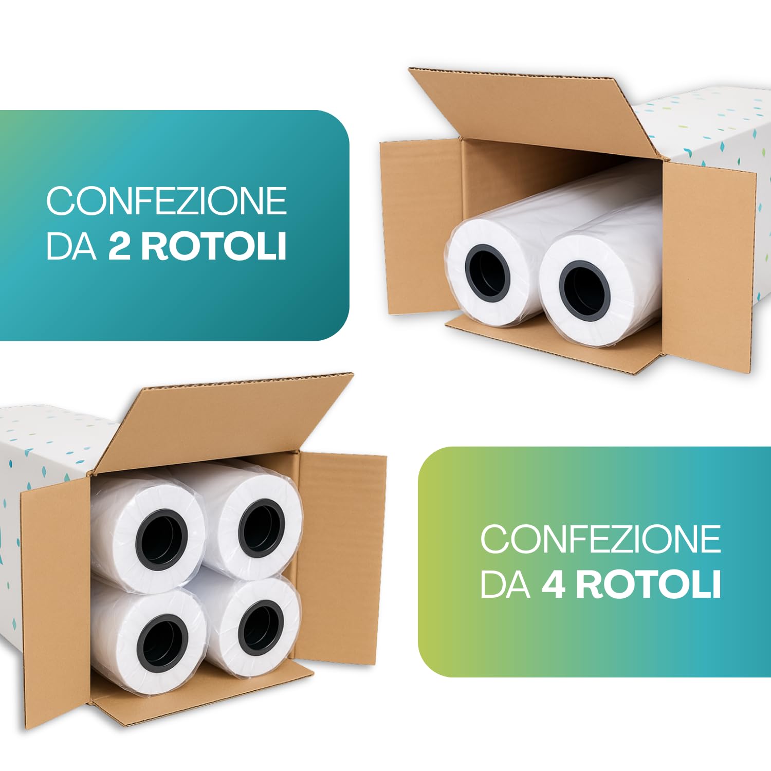 Palucart Carta Plotter 61 cm 50 m 90 gr mq 4 Rotolo