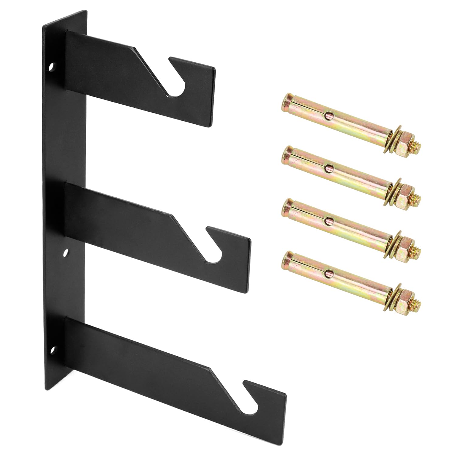 Système de Suspension de Fond Photographique QWORK® pour 3 Rouleaux - Montage Mur/Plafond - Convient aux Rouleaux d'un diamètre intérieur de 50/60 mm - Charge sûre de 10 kg par Rouleau