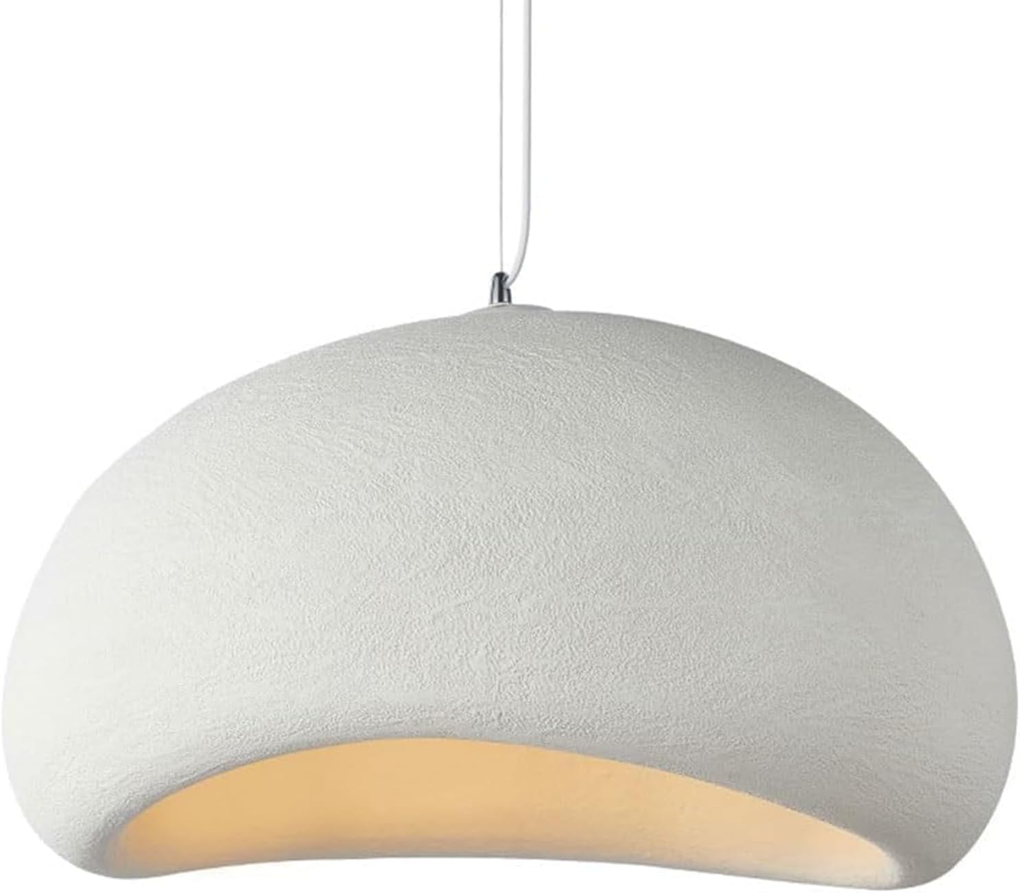SYAXVOM Pendant Light, Resin Lamp Nest Shape Dome Hanging Lamp, Ceramic Lighting Vintage Chandeliers, B, 50cm