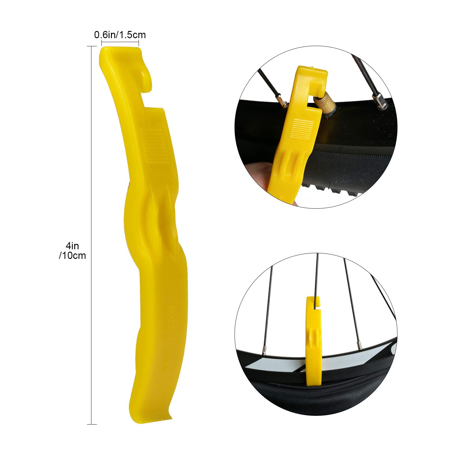 Leva Per Pneumatici 3 Pezzi, Leve Per Pneumatici In Acciaio Al Manganese Da 25 Cm Strumenti Di Riparazione Per Bicicletta Moto Auto Cambio Pneumat 92610486