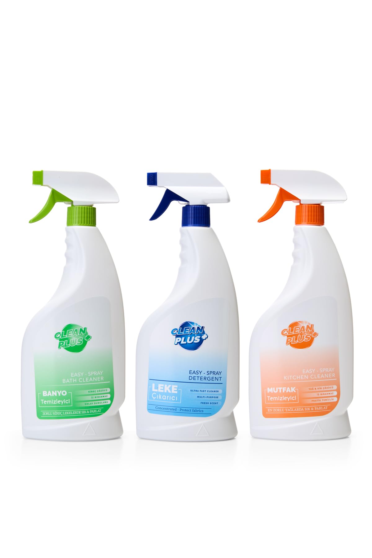 Clean Plus Efsane 3'lü Temizlik Seti Mutfak Temizleyici, Leke Çıkarıcı Ve Banyo Temizleyici