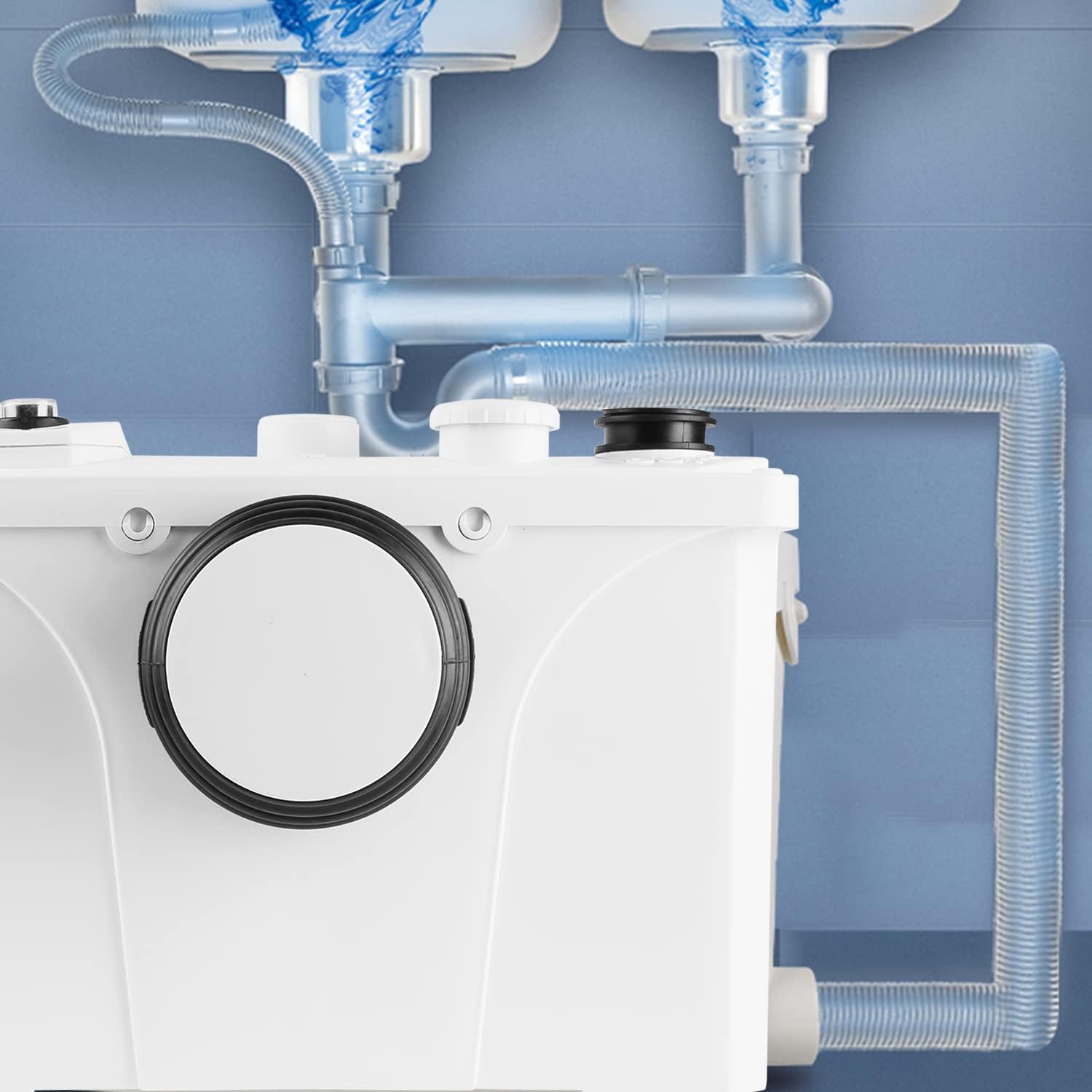 Sonnewelt 700W Broyeur Sanitaire Broyeur 4/1 Pompe Automatique Pompe domestique Pompe de relevage 190L/min Pompes pour eaux sales WC Broyeur Petite station de relevage