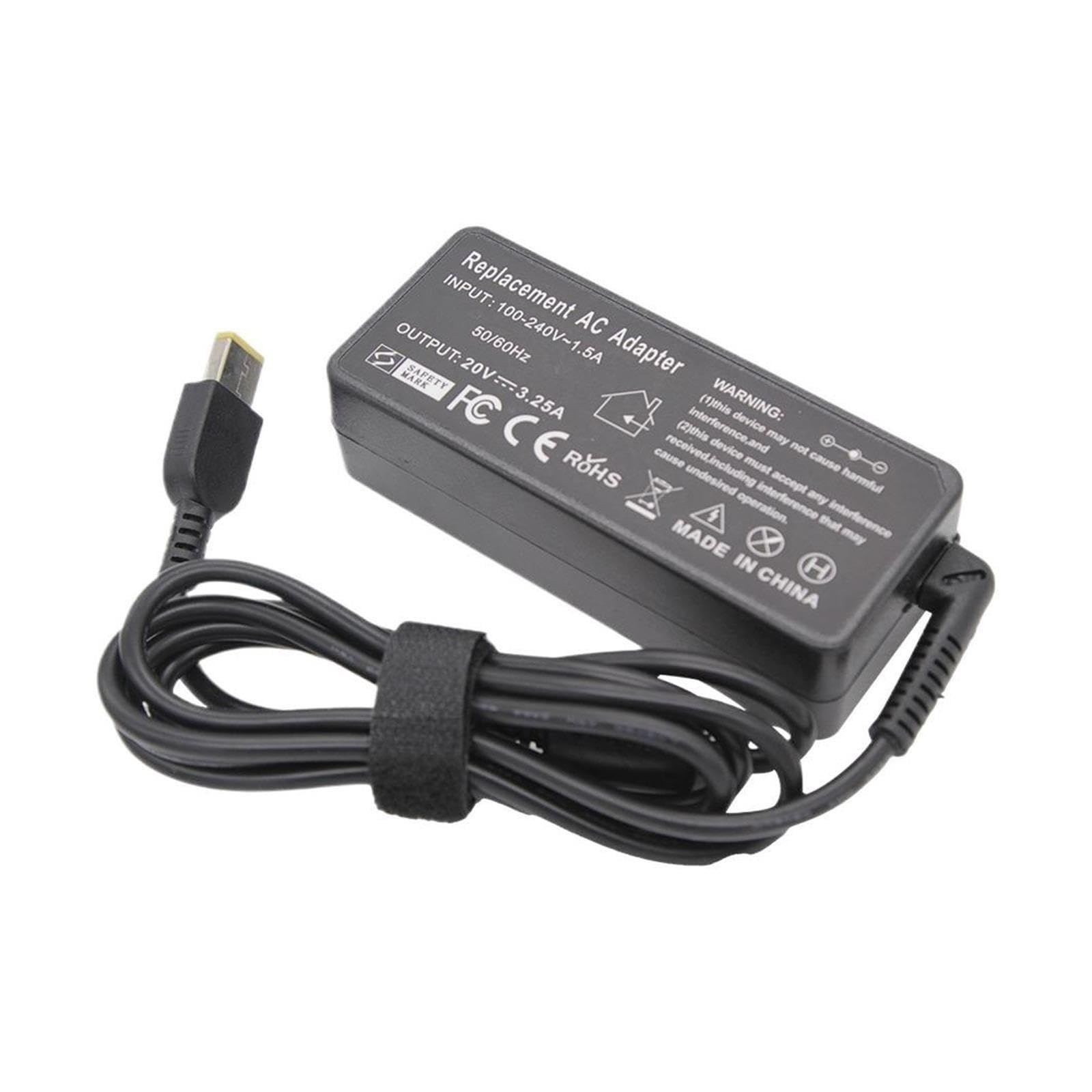 Adaptador De Corriente De Cargador De Vuelta De CA USB De 20V, 3,25a, 65W, Compatible con Thinkpad,Yoga X301S X230S G500 G405 X1 Carbon E431 E531 T440s Yoga 13(with AU Plug)