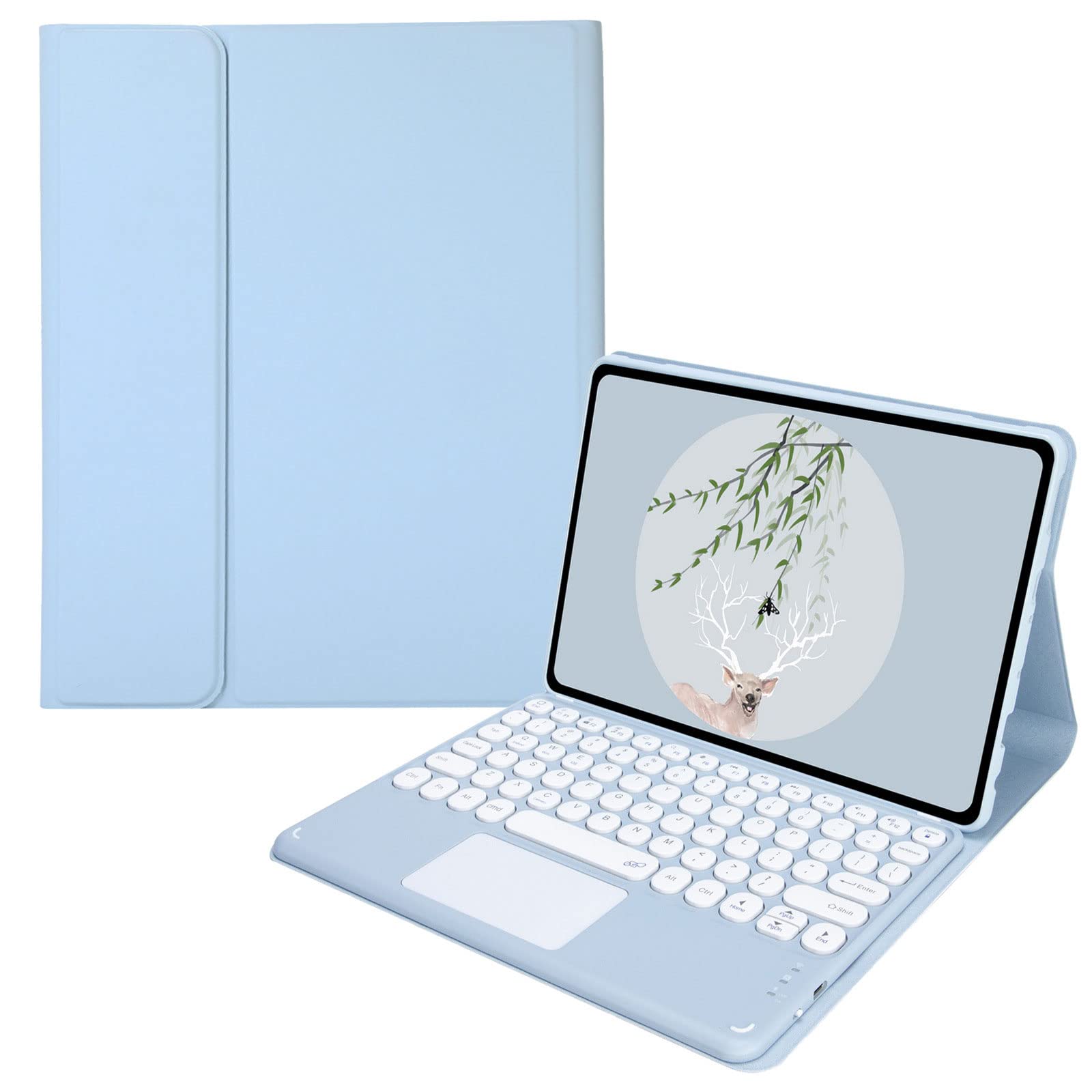 Custodia Tastiera Bluetooth Per Lenovo Tab M11 2024 – Con Trackpad Multi-Touch, Retroilluminazione 7 Colori E Batteria A Lunga Durata