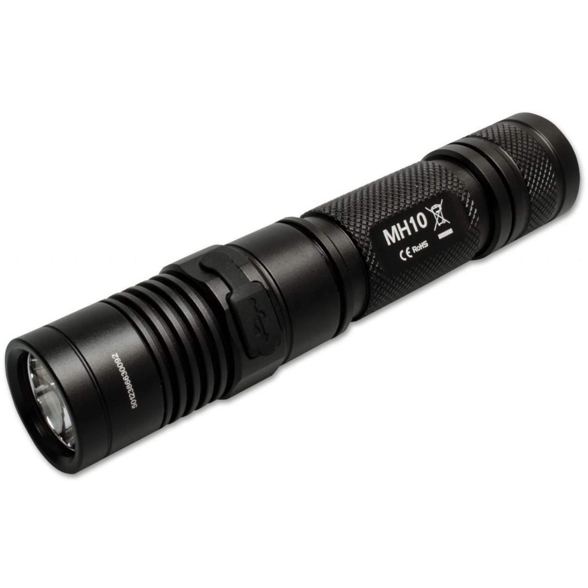 Nitecore MH10S Torcia LED Ricaricabile 1800 Lumen - Corpo In Alluminio Nero, 5 Modalità Di Illuminazione - 5